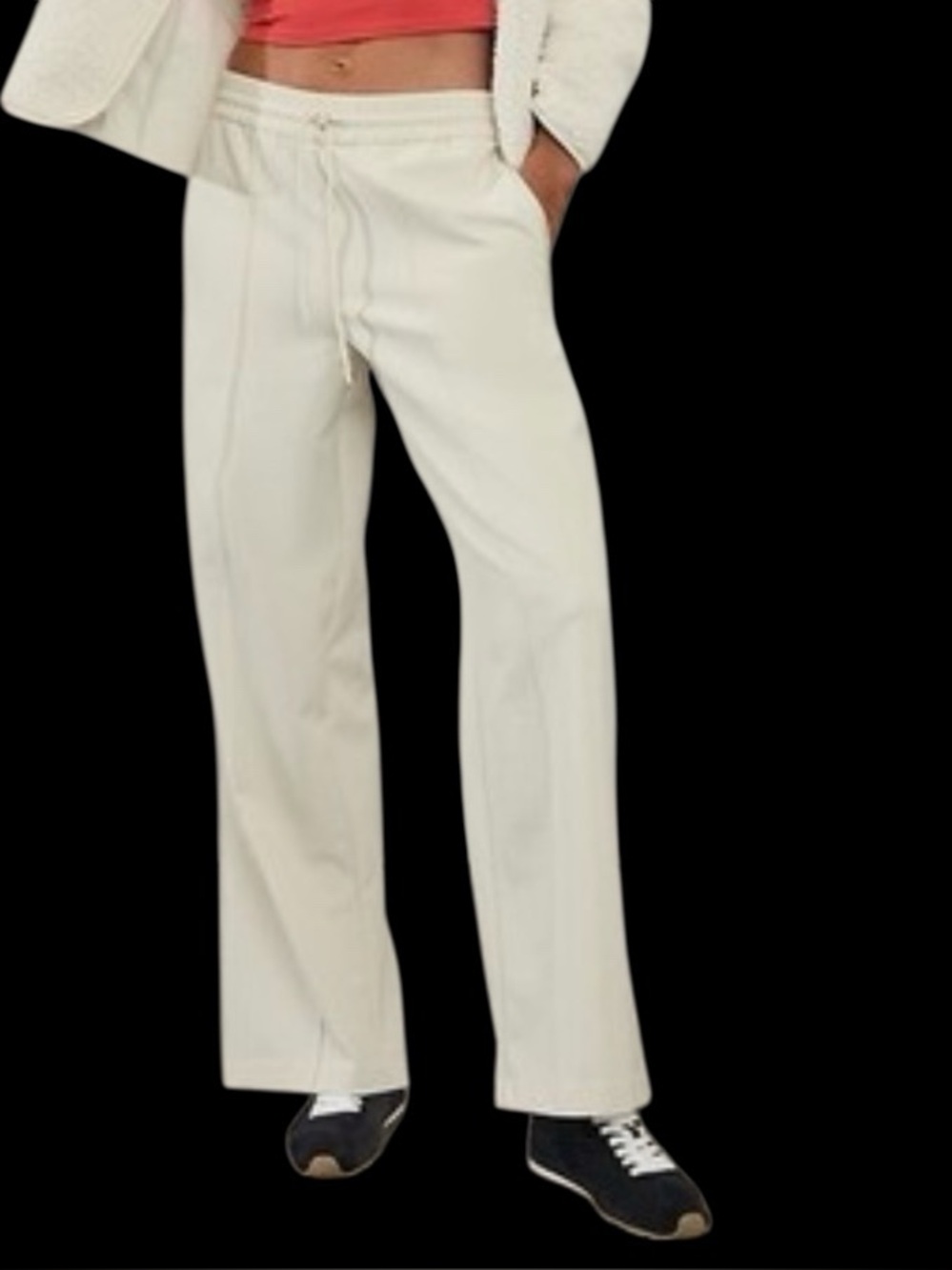 Athleta Endeavor High Rise Bone Track Pant Joggers Ladies size M